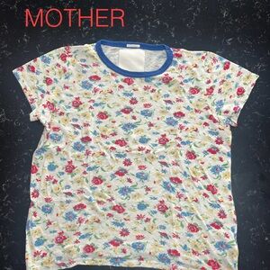 MOTHER Denim : Floral Tee - Red, Blue, Yellow, size M